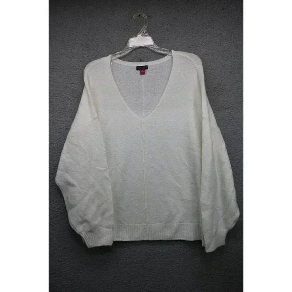 Vince Camuto Antique White V-Neck Sweater-Size XL-New w/Tags - Picture 1 of 11
